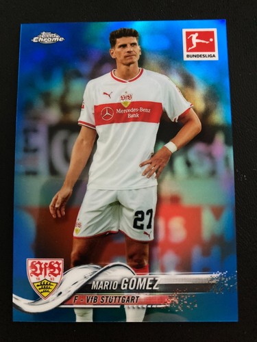 2018-19 Topps Chrome Bundesliga Blue Refractor 63 Mario Gomez ed/199 STUTTGART