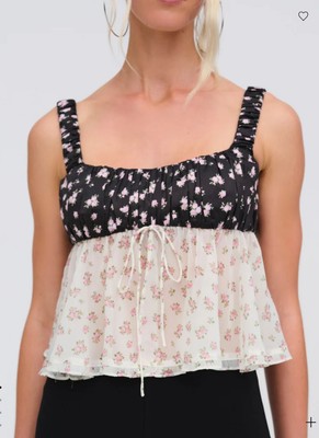 For Love & Lemons Noa Top | Cream | Medium | NEW