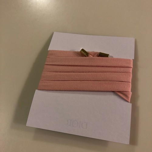 Dior Pink Bracelet Choker Gold Charm Ribbon String Novelty Giveaway F/S - Picture 23 of 24