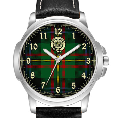 MACLAREN SCHOTTISCHER CLAN TARTAN ARMBANDUHR GEBURTSTAG TAG GESCHENK GRAVIERT