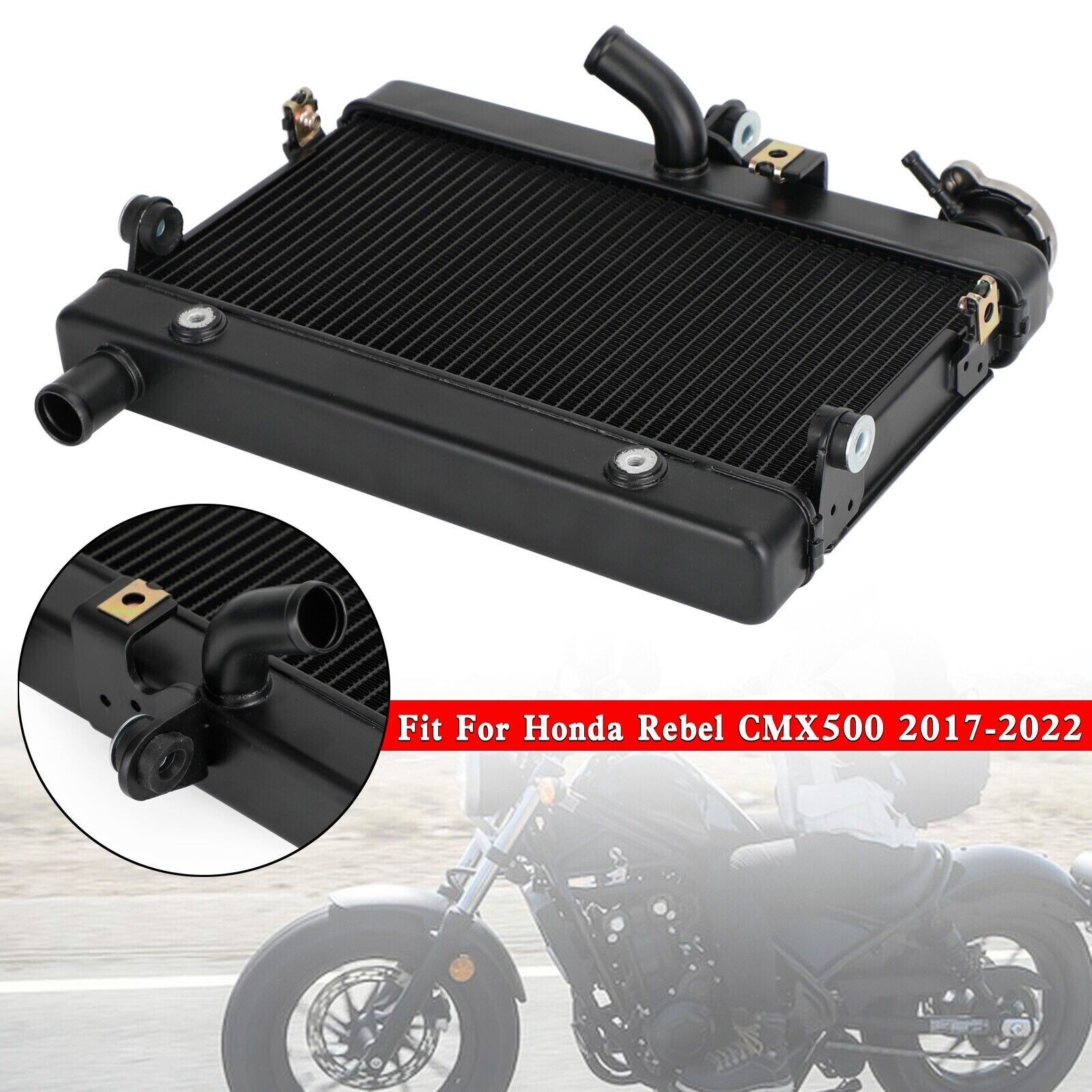 Radiateur CMX 500 Rebel de 2017 à 2024 en aluminium noir avec garantie 1 an
