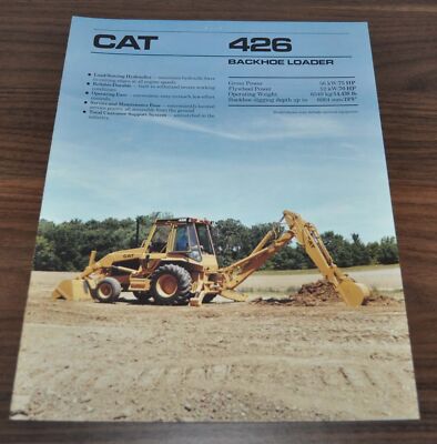 Caterpillar 426 Backhoe Loader Specification Technical Data Brochure Prospekt