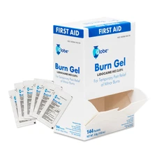 Globe First Aid Burn Gel 0.9g Packets, (Box of 144) First Aid Burn Gel!