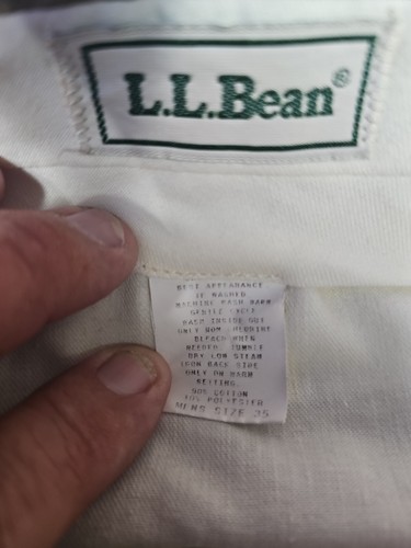 LL Bean Pants Mens 35 Brown Straight Corduroy Comfort Waist Outdoor 35x31 - Picture 3 of 5