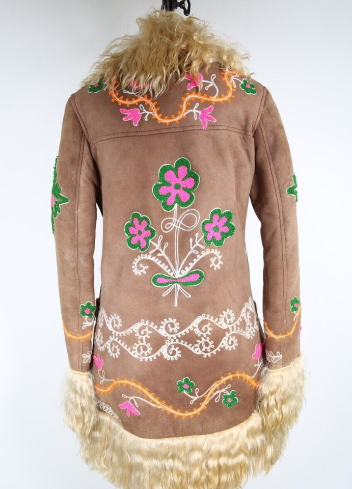 Penny Lane Coat Vintage 70s YAQUB Afghan Coat Floral Embroidered