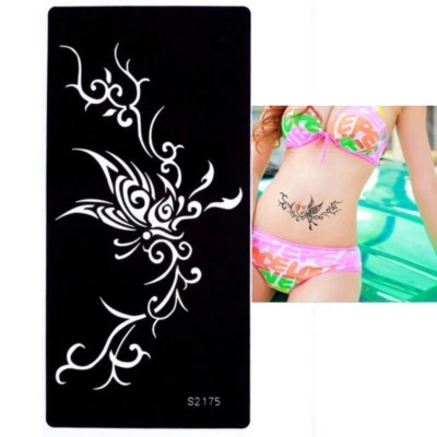 JUSTFOX Henna Tattoo Schablone Airbrush Stencil Schmetterling Kina Dövme