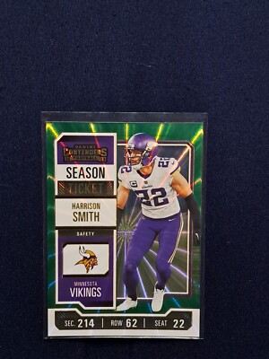2023 Panini Contenders - Harrison Smith Season Ticket GREEN LASER SP  Vikings