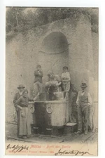 Postcard Massa Batti del Barilo 1904 travelled fountain
