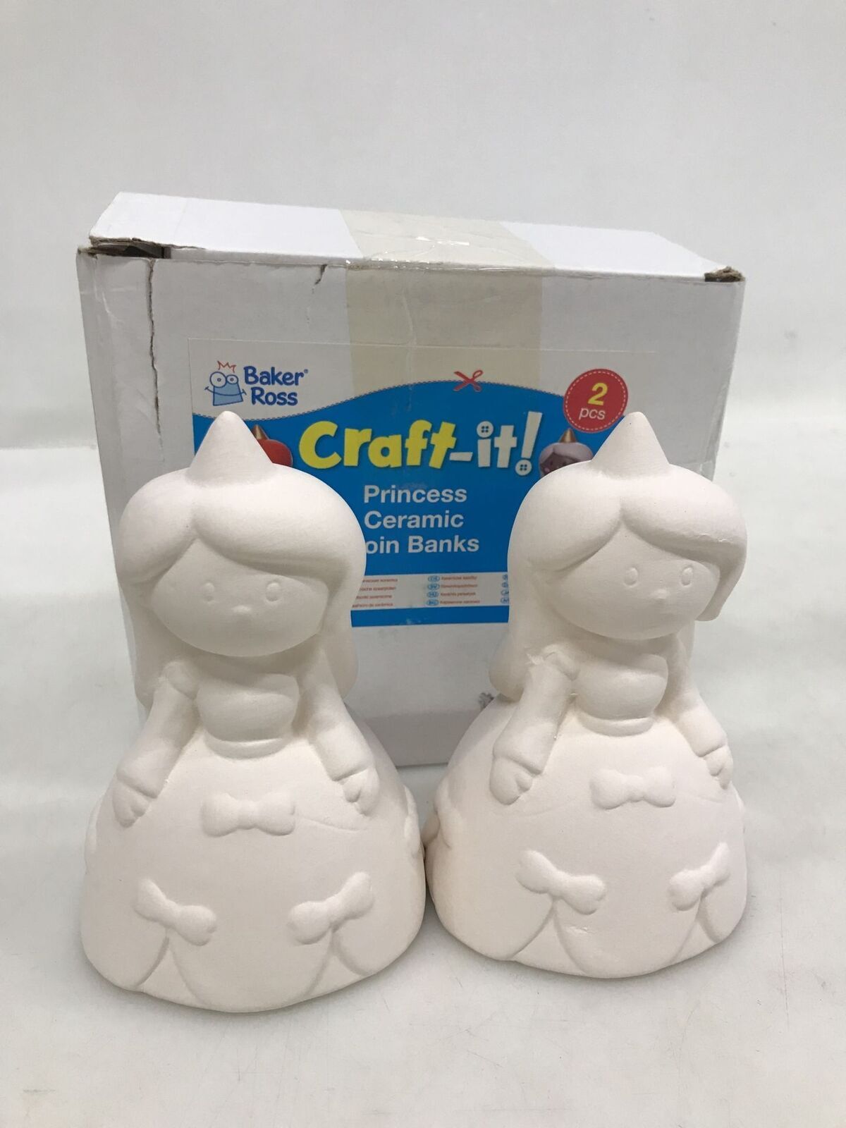 Salvadanai in ceramica Baker Ross AW473 ""Principessa"" (2 pezzi) -...