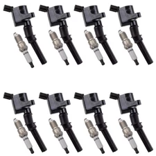 8X Ignition Coils + 8X Iridium Spark Plugs for Ford F150 F250 Lincoln 4.6L 5.4L