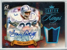TONY DORSETT 2020 DONRUSS CANTON KINGS CANVAS AUTO RELIC 07/10 - DALLAS COWBOYS