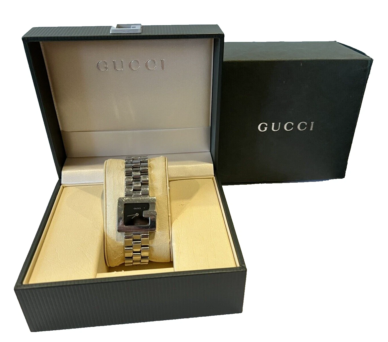 Montre pour femme Gucci Tom Ford 3600J « G » argent acier inoxydable vintage années 90 PETITE