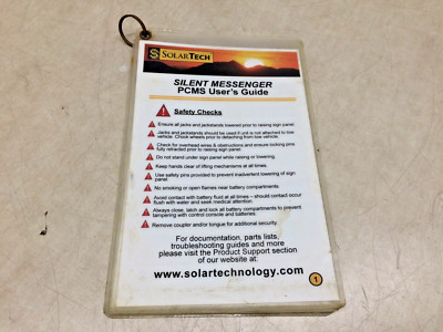 Pcms Message Display Guide SolarTech Silent Messenger II PCMS User Guide Sign Board Trouble ...