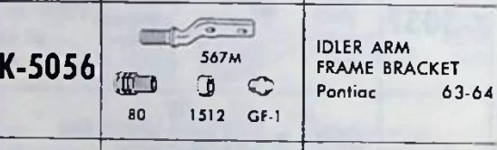 Soporte de brazo ralentí Moog PONTIAC Grand Prix Bonneville Catalina 1963-1964 K5056 Foto 2 de 2