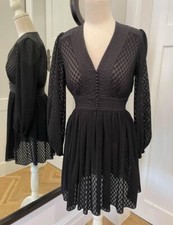 Zimmermann espionage plisse mini black dress 🖤. Size 1 (8-10au)