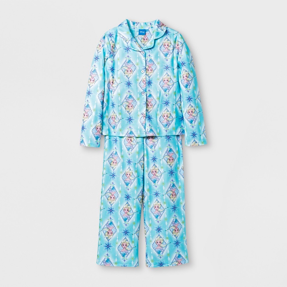 Pyjama FROZEN Elsa 2 Pièces Fille 8 Ans – Polaire Bleu Flocons Hiver NEUF