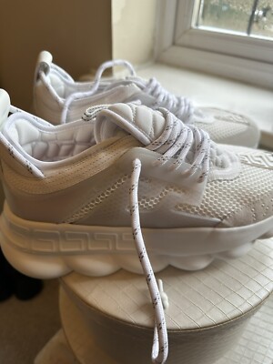 Versace Chain Reaction White UK7 UK