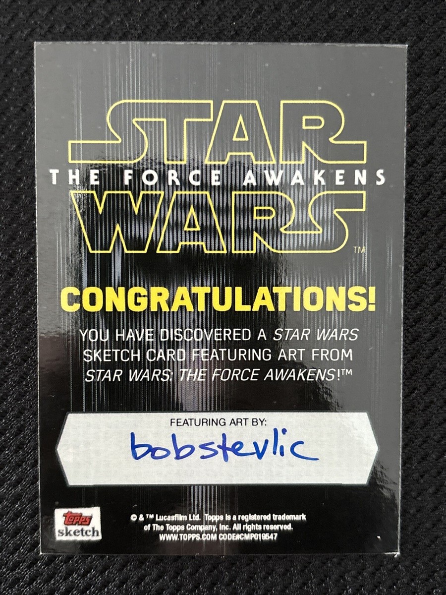 Topps - スケッチカード Star Wars The Force Awakens Topps Star Wars The Force Awakens Sketch Card By Bob Stevlic