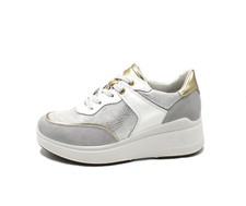 Igi  co Women's Suede Canvas Wedge Platform Summer Sneakers Shoes