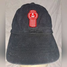 Kenworth Trucks Trucking Black Red Logo Strapback Hat Cap 18 Wheelers Tractors