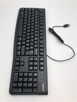 Logitech K120 Kabelgebundene AZERTY Tastatur, USB, Spritzwassergeschützt