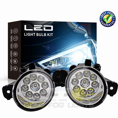 2x New Bumper White LED Fog Light Lamp Driver For NISSAN MURANO 2015-2018 US