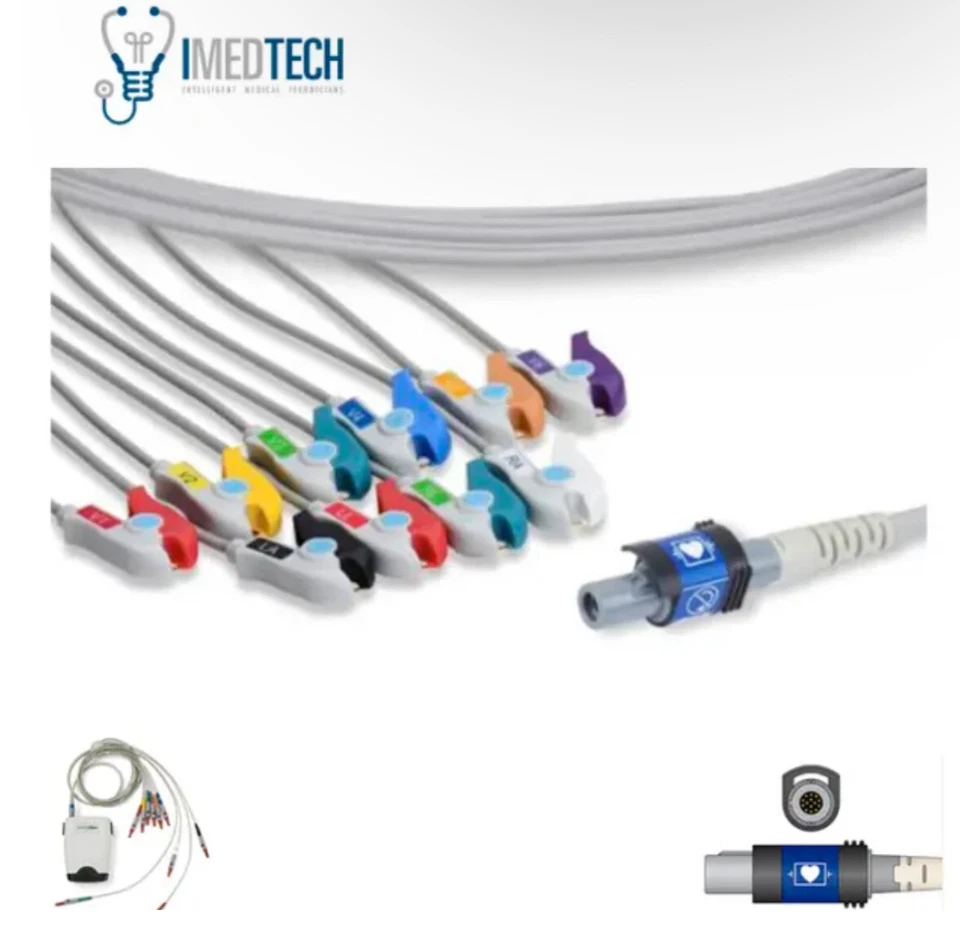 Cables ECG Welch Allyn Cardio Perfect SE-PRO-600 - Compatible Foto 4 de 4