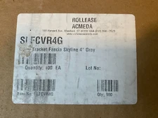 Rollease Square Fascia Bracket End Cap Skyline 4" - Grey SLFCVR4G NEW