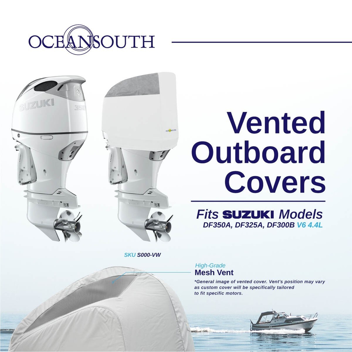 Oceansouth Outboard Motor Vented Cover for Suzuki DF300- DF350 V6