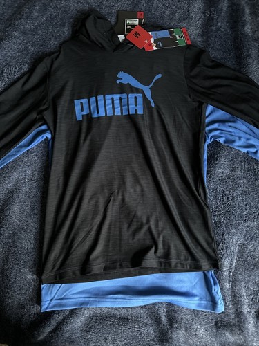 PUMA Hoodie Set, 2-Pack, Black/Blue, Size M 10/12 **BRAND NEW** - Picture 2 of 3