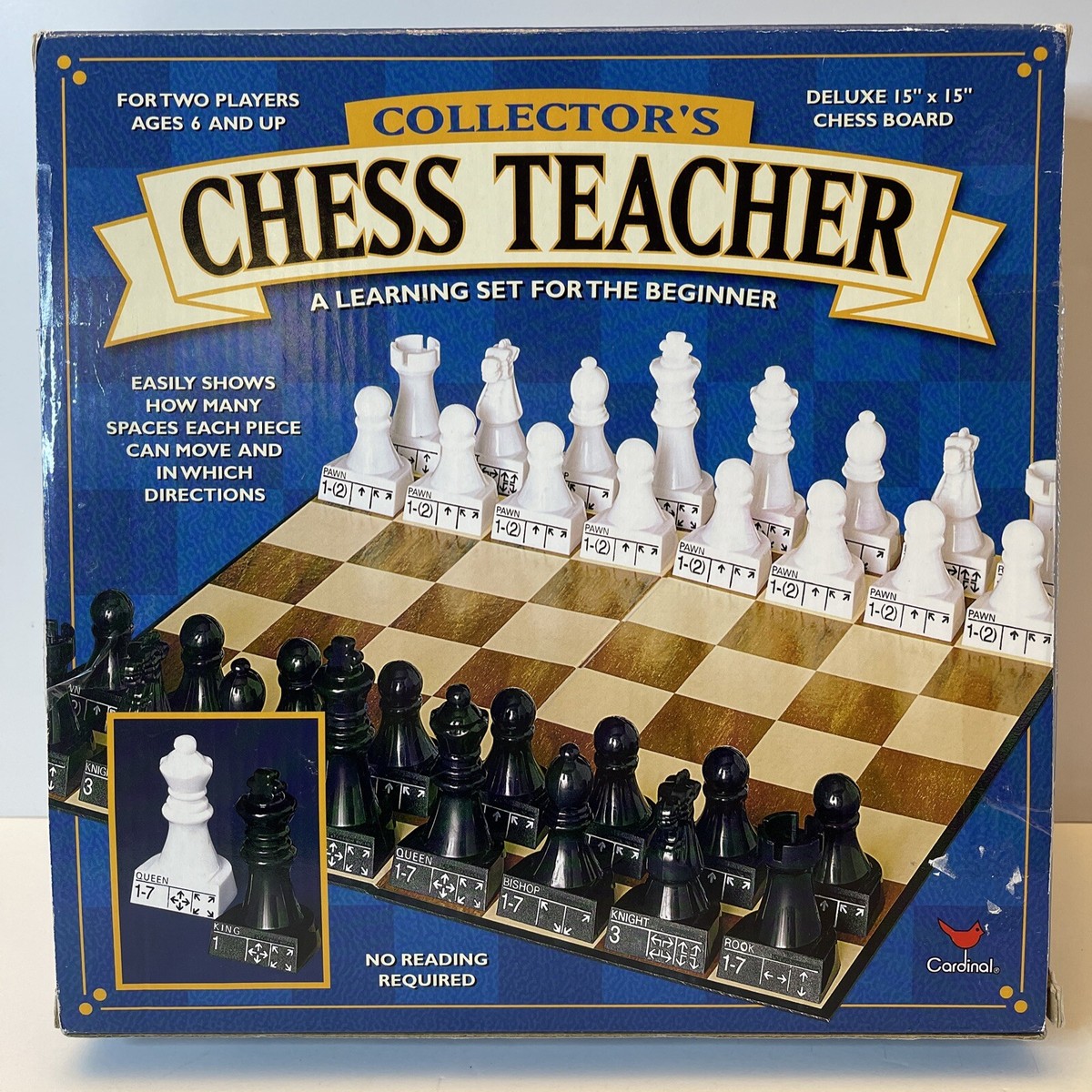 Chess Teacher, A Learning Set For the Beginner, Deluxe 15x15 Board