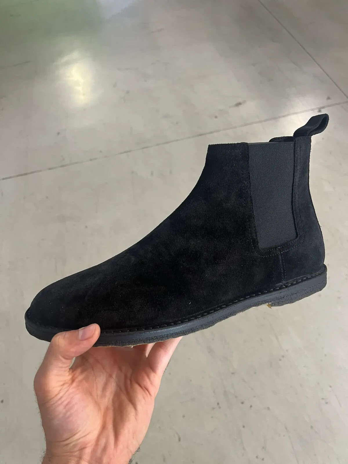 Stivali bassi Saint Laurent Paris Nevada scamosciati neri nuovi con etichette 42 5