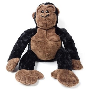 Gorilla Monkey Plush 15" Stuffed Animal Black Brown Jungle First & Main