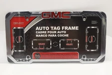 GMC Car Truck Reversible Chrome Metal Auto Tag License Plate Frame