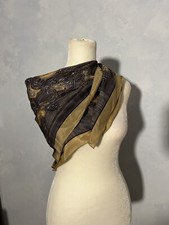 The Specialty House Inc 100 Silk Scarf Brown Colors EUC