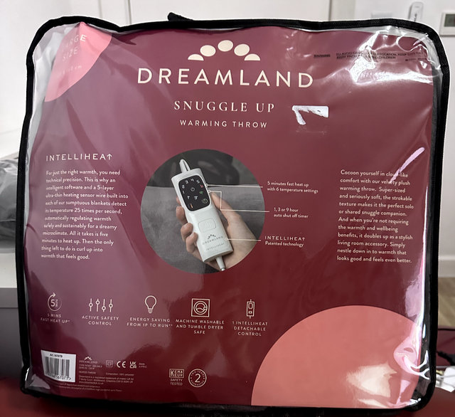 Dreamland Relaxwell Heated Throw Grey (16707) Compra online en eBay