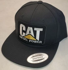 CAT DIESEL POWER Patch on YP Classic 6089M Flat Bill / Wool Blend Snapback Black