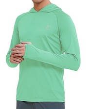MeetHoo Men's Rash Guard Shirts UPF 50 UV Sun Protection Swim Shirts Hoodie