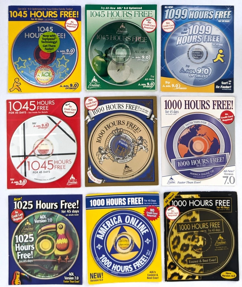 Vintage AOL CD Collection #1 - ALL 50 Blister Packs, SEALED - FREE SHIPPING ! - Image 4 of 4