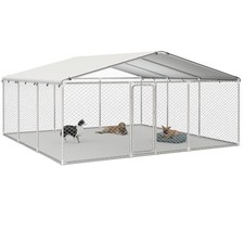 15x15 Large Outdoor Dog Kennel Heavy Duty with Waterproof Cover Security Lock