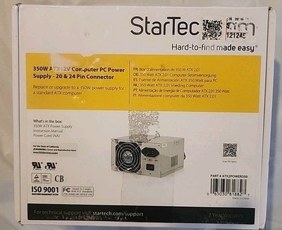 StarTech ATXPOWER350 Computer PC Power Supply 350W - 20 & 24 Pin Connector