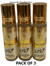 Oud Mood Roll-On Perfume Oil - 10ML (0.34OZ) by Ard Al Zaafaran( PACK OF 3)