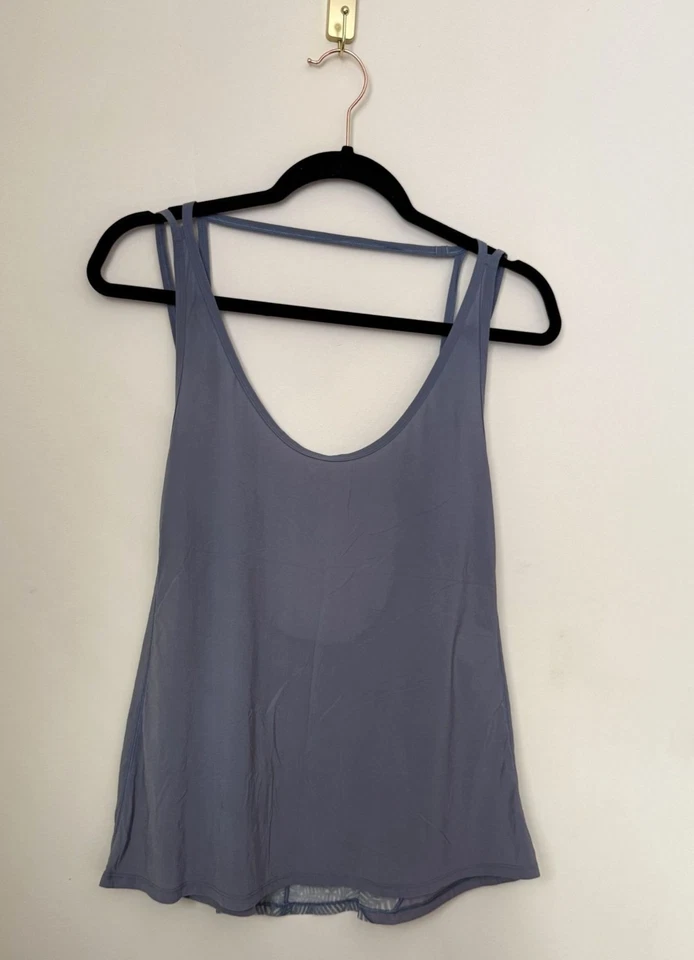 Rare Women's Lululemon Cool To Street Tank In Blue Denim Size 10 Yoga - Image 2 of 4