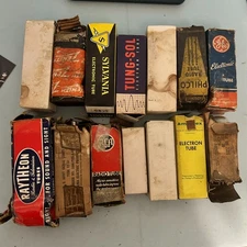 Vacuum Tube Lot, 14 including 6BG6G, 6C8G, 57, 89, 6K7G, AND MORE! UGLY BOXES!