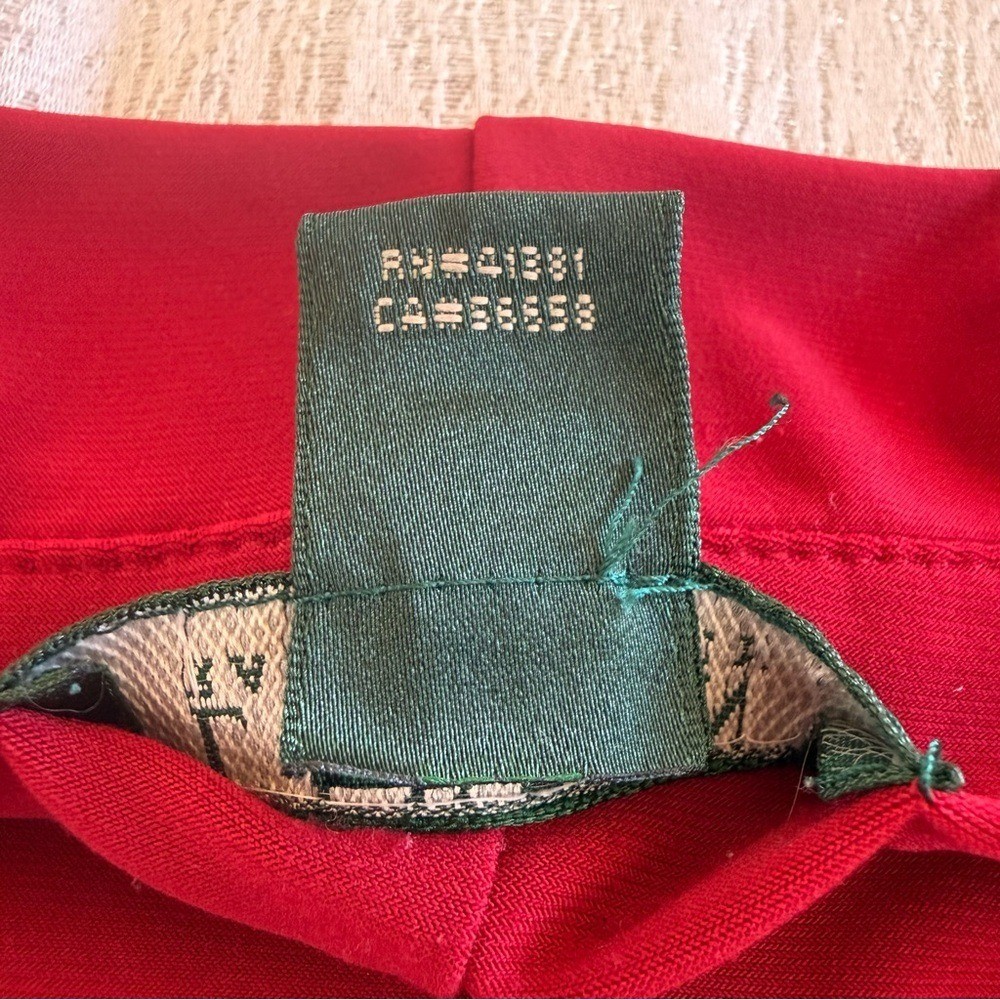 Lauren Ralph Lauren Red Draped Sleeveless Dress Size 8 Cocktail Evening thumbnail 7