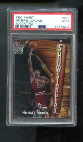 1997-98 Topps Finest 271 Michael Jordan Showstoppers PSA 9 Graded Card NBA 97-98