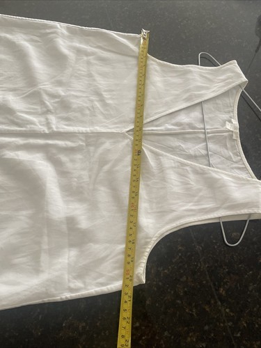 Women’s Cos Linen Top M Sleeveless White Cotton Linen - Bild 9 von 15