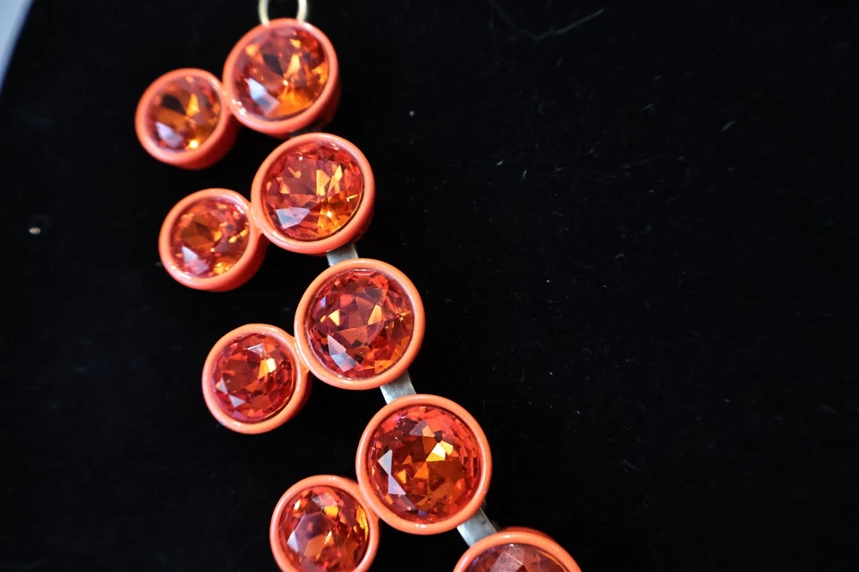 J Crew Orange Brulee Double Necklace 23 - 26" Excellent Condition N12 - Image 3 of 4