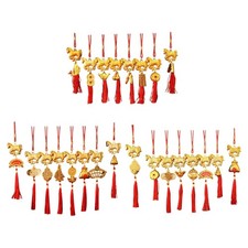 8Pcs Year of Horse Decoration Plastic Animal Pendant Ornament for Door Wall