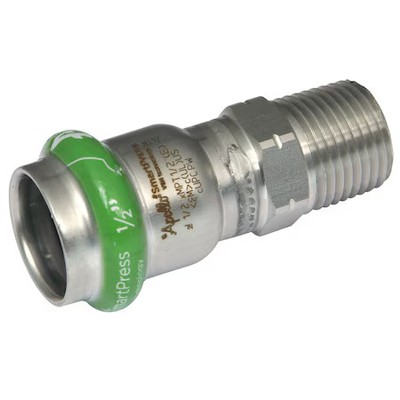 Apollo 123456940 Strt, Ss, Press-Fit11/2In, Mnpt3/4In